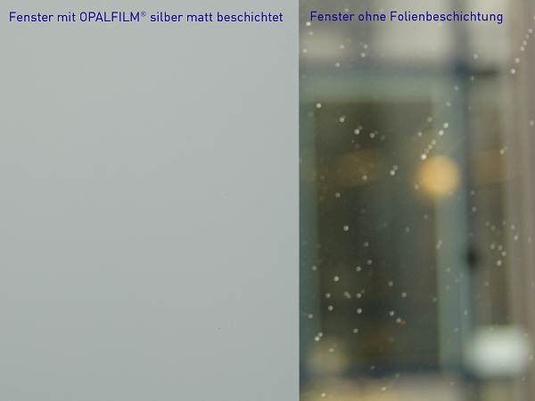 Sichtschutzfolie OPALFILM® silber matt