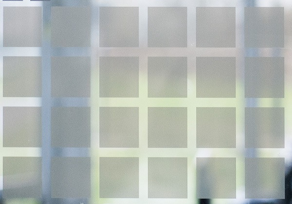 dekofolie sichtschutz opalfilm quadrate weiß 35mm